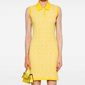 Fendi Yellow Mini Dress